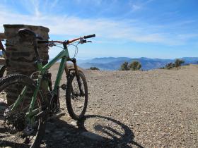 Taking a rest from mountain biking in south Spain
