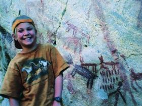 Indian rock art - Middle Fork of the Salmon River, Idaho, USA