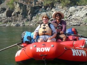 Oar raft on the Middle Fork of the Salmon River, Idaho, USA