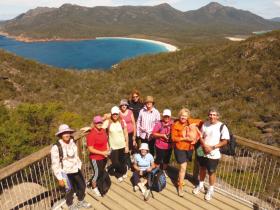 Walkers at Wineglass Bay