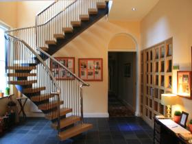 Staircase and reception area