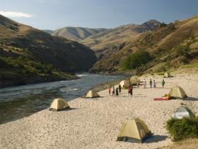 Camping  on the Salmon River, Idaho, USA