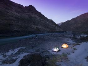 Camping on the Salmon River, Idaho, USA