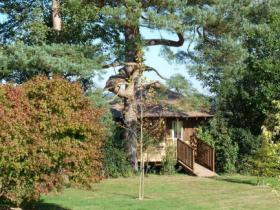 Ramp entrance to lodge from gardens