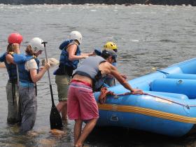 Rafting down the Alto Madre de Dios river