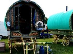 Gypsy caravan, Stow Fair, Stow-on-the-Wold