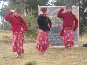 students put on a cultural show