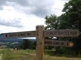 Signpost Surrey Hills - North Downs Way
