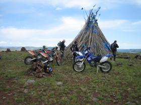 Sacred ovoo at White Lake