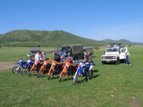 KTM 450EXC and Yamaha WR250F motorbikes