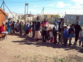 queuing for lunch