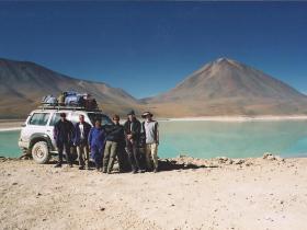 Licancabur Volcano and Green Lagoon