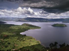 View of Virunga Mountains and Lakes, Steppes Discovery
