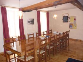 Share a delicious meal at our huge oak table