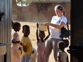 One of our volunteers lending a helping hand on Community day