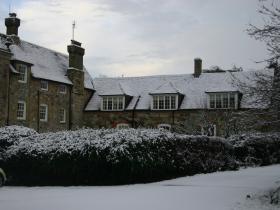Brook House under snow