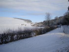 Brook(looking up to the Downs) in the snow