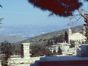 Mountain village  'balcony view' of coast and island