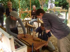 Drilling leg mortices