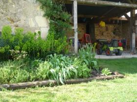 Shady dining barn, perfect for enjoying al fresco dining April-Oct