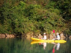 Close to the natural lagoon
