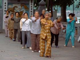 Morning tai chi, Hanoi, Vietnam
