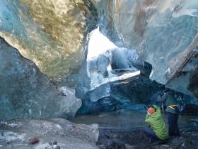 Martin with Jack in Ice Cave