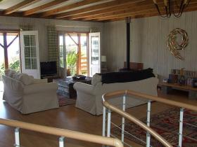 Living room in main cabin - with terrace