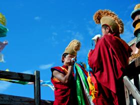 Buddhist monks at Erdene Zuu Monastery, Karakorum