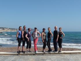 Circuit training by the beach
