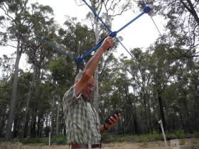 Tracking a quokka in the forest