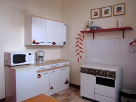In the kitchen of our Puy Ferrand apartment