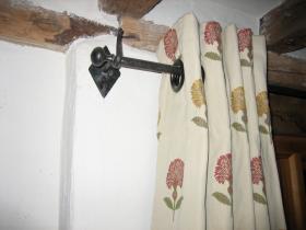 Curtain pole made by our local blacksmith