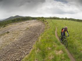 Mountain biking in the Cairngorms, Scotland