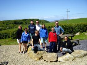 Family adventure holiday group at the lodge