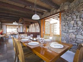 Inside the farmhouse, Dining area