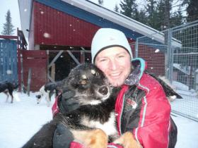 Guest and dog