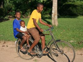 children on bike
