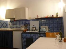 the kitchen of the apartment
