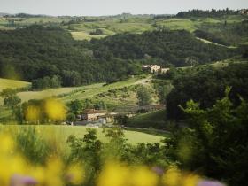 Views of the farm from the hills under Doderi