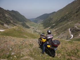 Transfagarasan on motorcycle