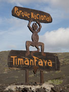 Timanfaya National Park sign, Lanzarote. Photo by Nick Haslam