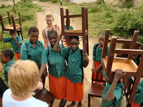 Community work with AIDS orphans in Mombasa, Kenya