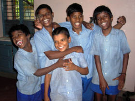 Care work with children in India