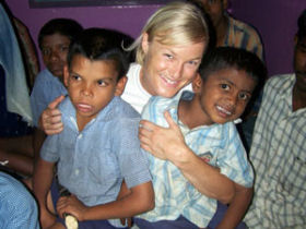 Care work with children in India