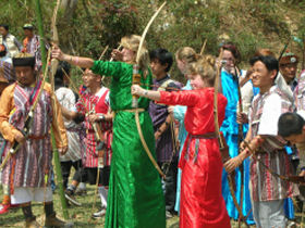 Volunteer teaching in the Indian Himalayas with the Lepcha tribe