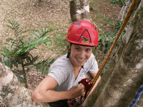 a volunteer carrying out research