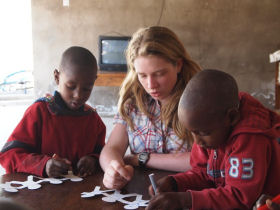 Teach children in Tanzania