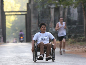 Half Marathon run and Angkor Wat tour, Cambodia