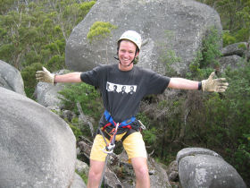 Abseiling Bluff Knoll in the Stirling Ranges, Western Australia